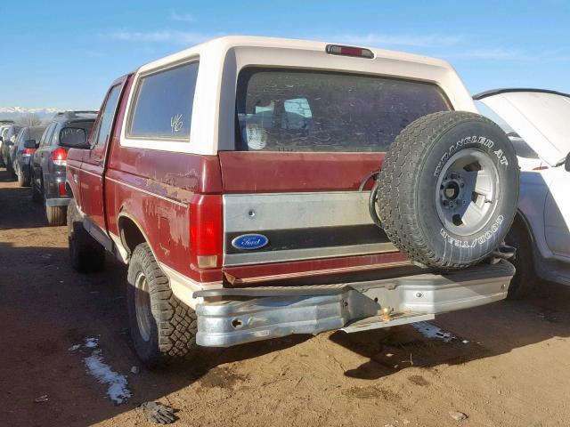 1FMEU15H5NLA27565 - 1992 FORD BRONCO U10 BEIGE photo 3