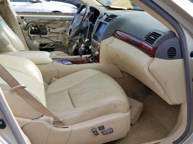 JTHGL5EF3C5045469 - 2012 LEXUS LS 460L GOLD photo 5