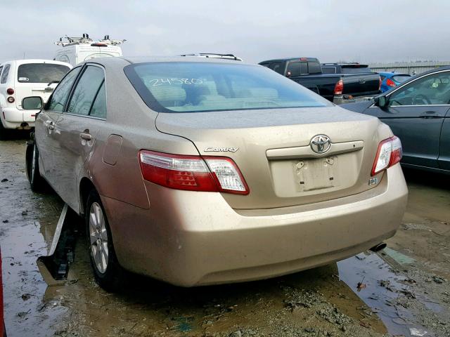 4T1BB46K99U110307 - 2009 TOYOTA CAMRY HYBR TAN photo 3