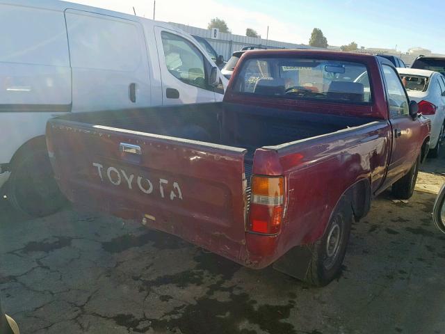 JT4RN81A1M0075133 - 1991 TOYOTA PICKUP 1/2 RED photo 4