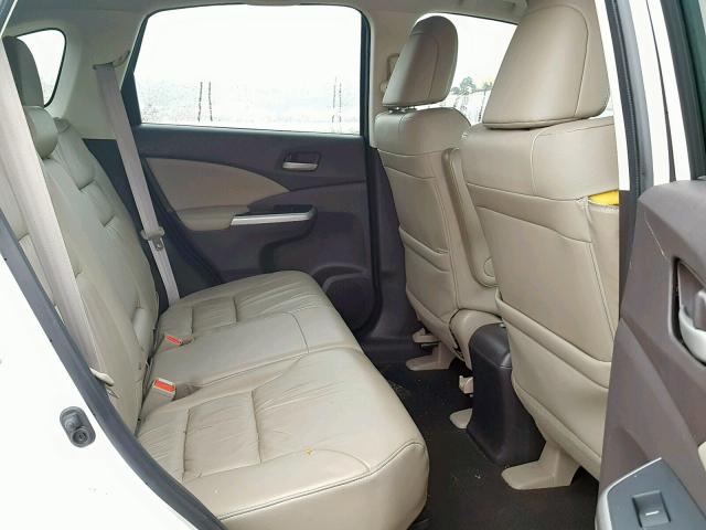 5J6RM3H70EL021512 - 2014 HONDA CR-V EXL WHITE photo 6