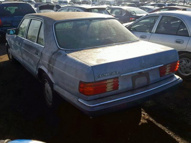 WDBCA35D4GA271606 - 1986 MERCEDES-BENZ 420 SEL BLUE photo 3