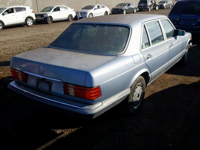 WDBCA35D4GA271606 - 1986 MERCEDES-BENZ 420 SEL BLUE photo 4