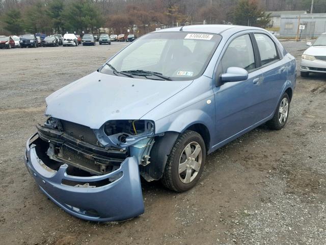 KL1TD56636B584960 - 2006 CHEVROLET AVEO BASE Көк фото 2