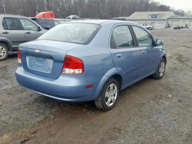 KL1TD56636B584960 - 2006 CHEVROLET AVEO BASE Көк фото 4