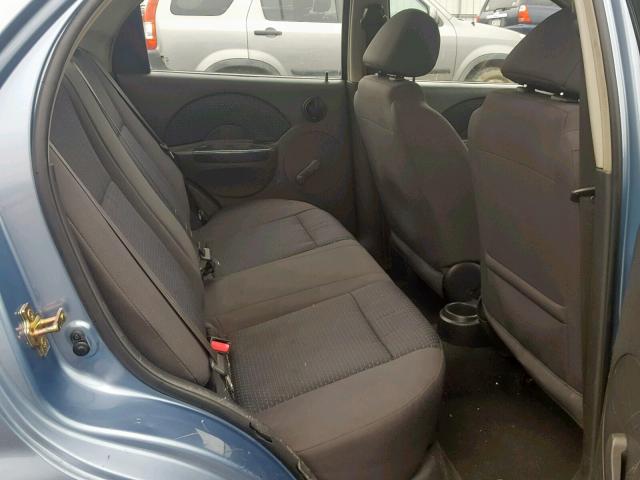 KL1TD56636B584960 - 2006 CHEVROLET AVEO BASE Көк фото 6