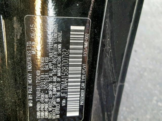 JF1ZNAA15G8700782 - 2016 TOYOTA SCION FR-S 黑色 照片 10