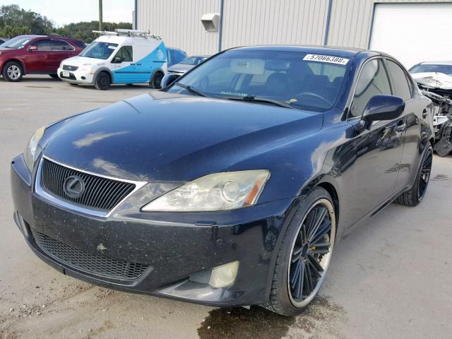 JTHBE262572009384 - 2007 LEXUS IS 350 BLACK photo 2