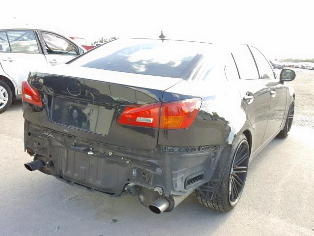 JTHBE262572009384 - 2007 LEXUS IS 350 BLACK photo 4