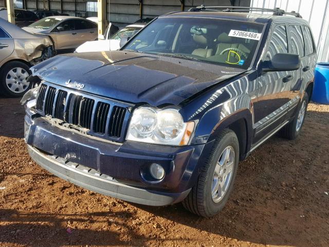 1J8HS48N45C666913 - 2005 JEEP GRAND CHER BLUE photo 2