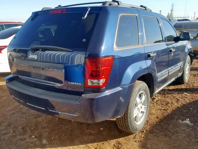 1J8HS48N45C666913 - 2005 JEEP GRAND CHER BLUE photo 4