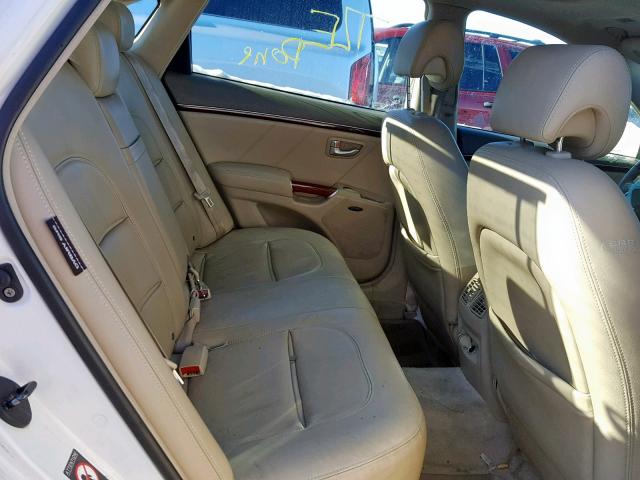 KMHFC46F57A139903 - 2007 HYUNDAI AZERA SE WHITE photo 6