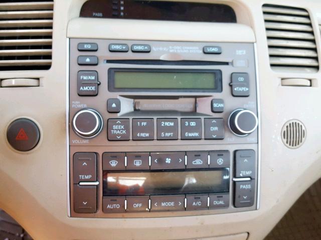 KMHFC46F57A139903 - 2007 HYUNDAI AZERA SE WHITE photo 9