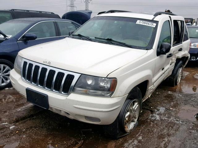 1J4GW48S52C268273 - 2002 JEEP GRAND CHER WHITE photo 2