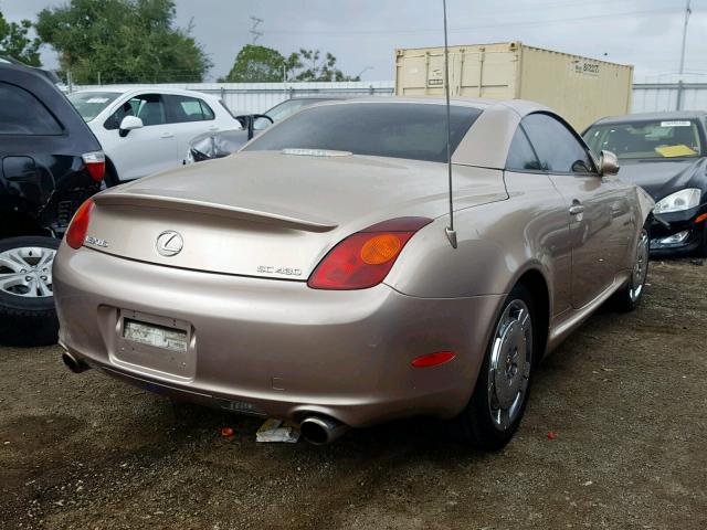 JTHFN48Y220031460 - 2002 LEXUS SC 430 GOLD photo 4