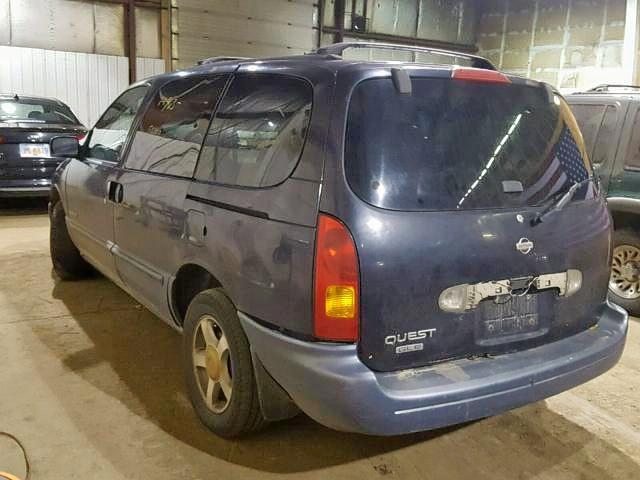 4N2XN11T9XD821306 - 1999 NISSAN QUEST SE BLUE photo 3