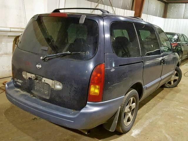 4N2XN11T9XD821306 - 1999 NISSAN QUEST SE BLUE photo 4