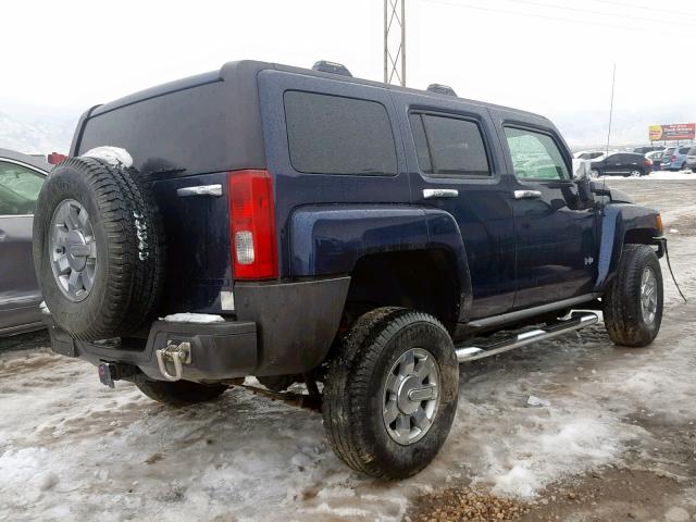 5GTDN13E478216907 - 2007 HUMMER H3 BLUE photo 4