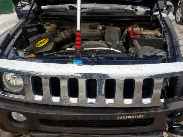 5GTDN13E478216907 - 2007 HUMMER H3 BLUE photo 7