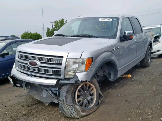 1FTFW1CV3AFC78704 - 2010 FORD F150 SUPER SILVER photo 2