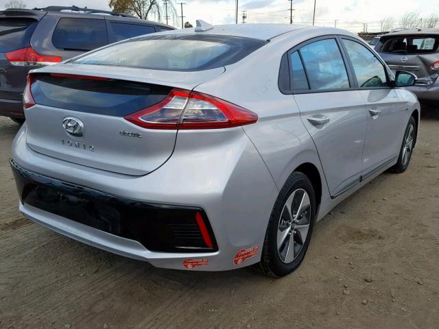 KMHC75LH4JU026758 - 2018 HYUNDAI IONIQ ELEC SILVER photo 4