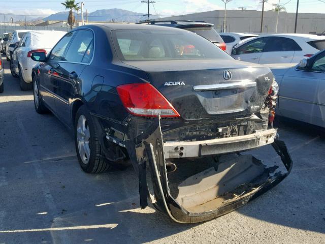 JH4KB16617C001833 - 2007 ACURA RL BLACK photo 3