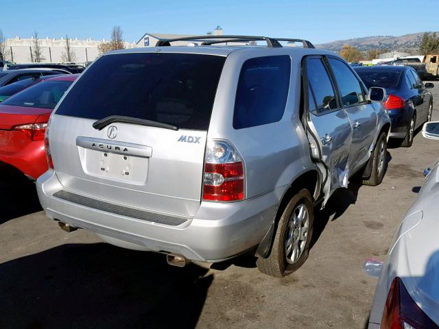 2HNYD18655H547462 - 2005 ACURA MDX TOURIN SILVER photo 4