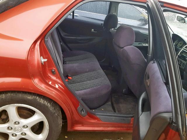 JM1BJ225520584506 - 2002 MAZDA PROTEGE DX BURGUNDY photo 6