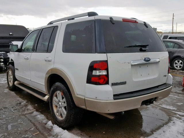 1FMEU74E76UA80855 - 2006 FORD EXPLORER E WHITE photo 3