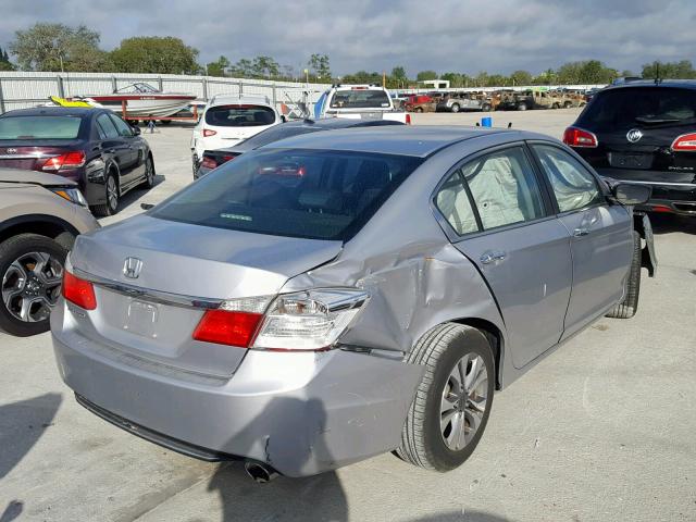 1HGCR2F37EA016554 - 2014 HONDA ACCORD LX SILVER photo 4