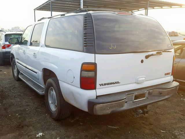 1GKEC16Z95R114093 - 2005 GMC YUKON XL C WHITE photo 3