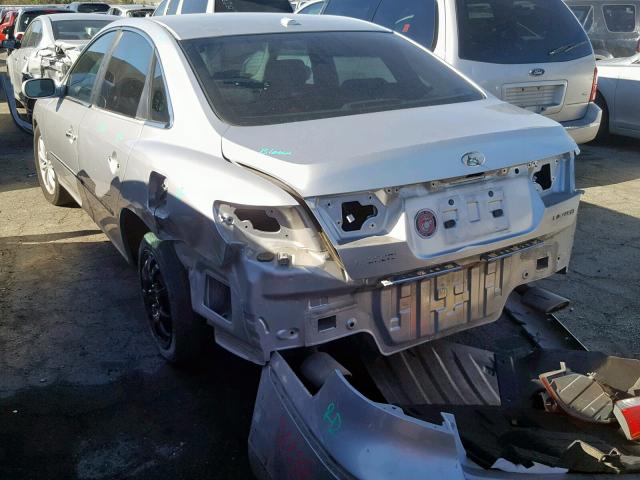 KMHFC46F77A226881 - 2007 HYUNDAI AZERA SE SILVER photo 3