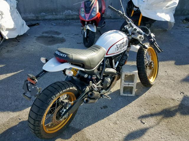 ML0KAFBM1JT000436 - 2018 DUCATI SCRAMBLER WHITE photo 4