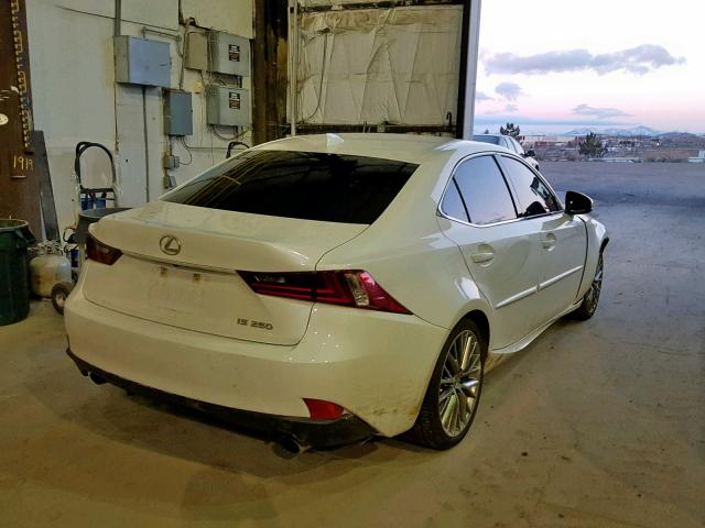 JTHBF1D27E5038682 - 2014 LEXUS IS 250 WHITE photo 4