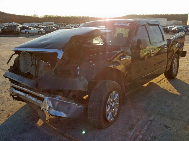 1FTRW12W87KC26654 - 2007 FORD F150 SUPER BLACK photo 2