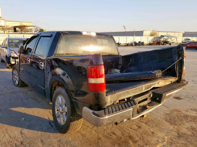 1FTRW12W87KC26654 - 2007 FORD F150 SUPER BLACK photo 3