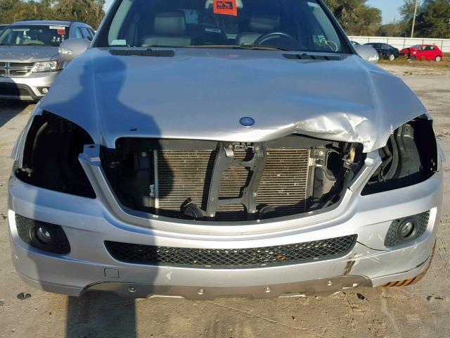 4JGBB86E27A211561 - 2007 MERCEDES-BENZ ML 350 SILVER photo 9