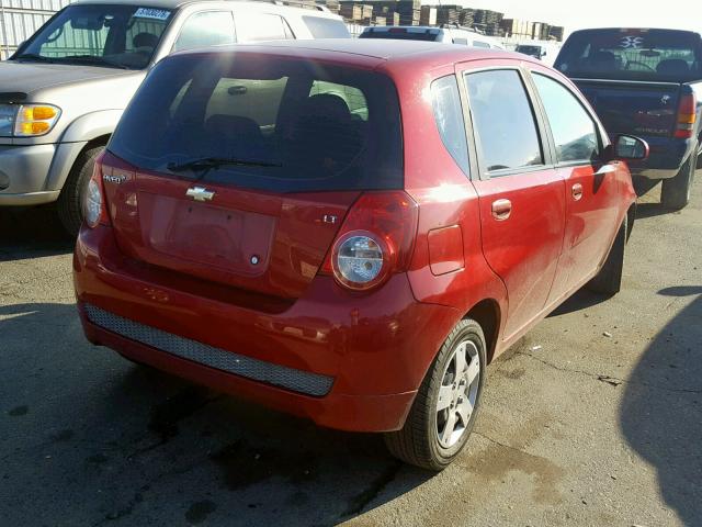 KL1TD6DE5BB160660 - 2011 CHEVROLET AVEO LS BURGUNDY photo 4