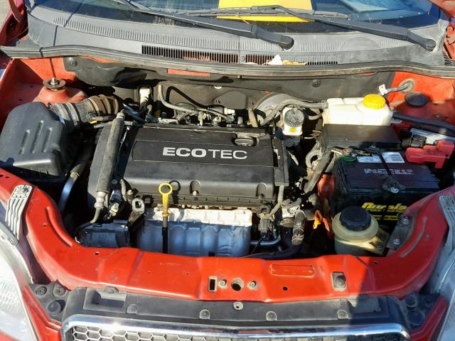 KL1TD6DE5BB160660 - 2011 CHEVROLET AVEO LS BURGUNDY photo 7