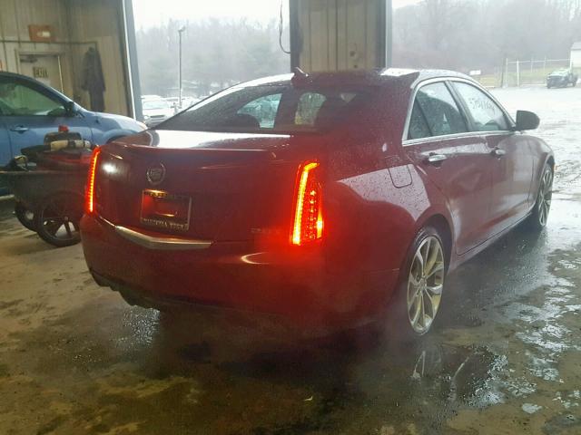 1G6AM5SX5D0146824 - 2013 CADILLAC ATS PREMIU RED photo 4