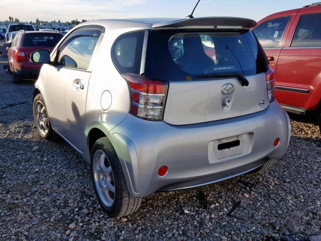 JTNJJXB03CJ013519 - 2012 TOYOTA SCION IQ SILVER photo 3