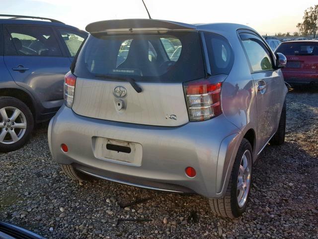 JTNJJXB03CJ013519 - 2012 TOYOTA SCION IQ SILVER photo 4