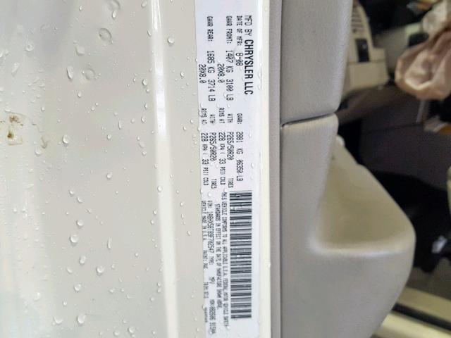 1A8HX58T89F702547 - 2009 CHRYSLER ASPEN LIMI CREAM photo 10