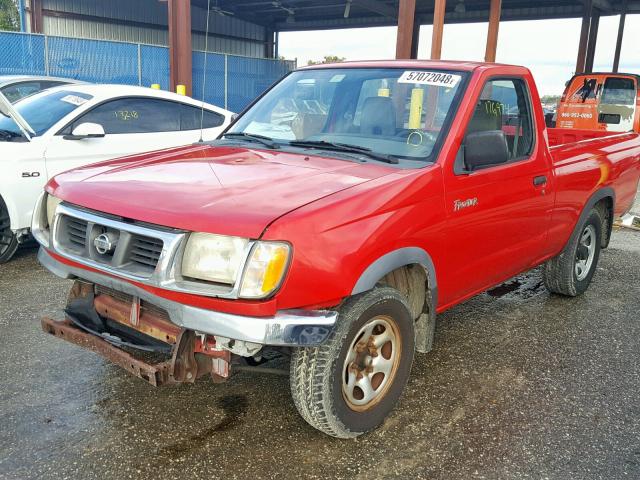 1N6DD21S9YC352552 - 2000 NISSAN FRONTIER X RED photo 2