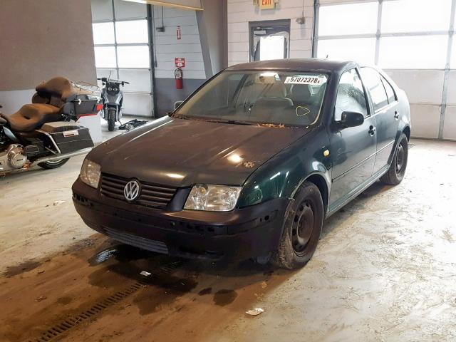 3VWSA29MXXM016881 - 1999 VOLKSWAGEN JETTA GLS GREEN photo 2