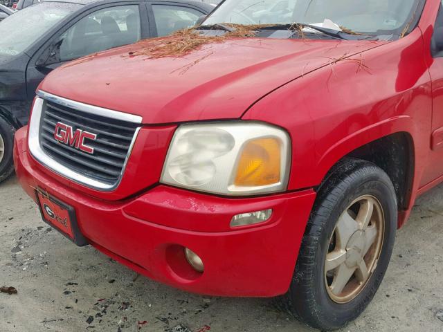 1GKDS13S722519055 - 2002 GMC ENVOY RED photo 9