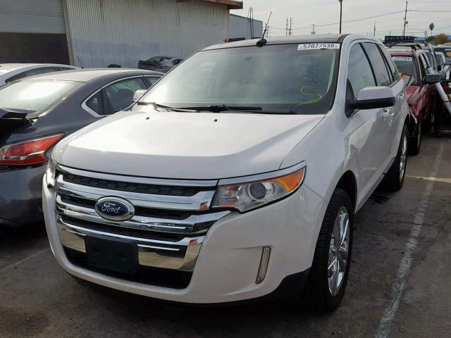 2FMDK3JC6DBB11836 - 2013 FORD EDGE SEL WHITE photo 3