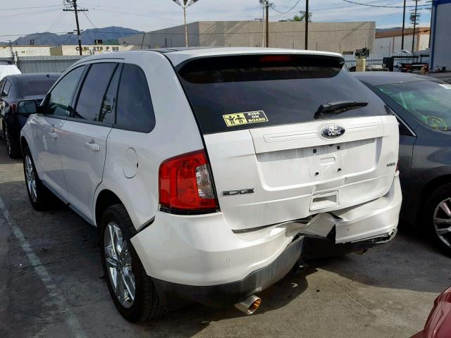 2FMDK3JC6DBB11836 - 2013 FORD EDGE SEL WHITE photo 5