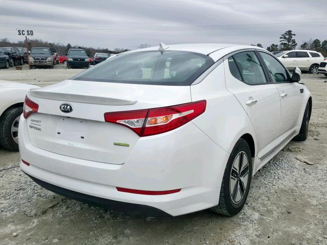 KNAGM4AD9C5026340 - 2012 KIA OPTIMA HYB WHITE photo 4