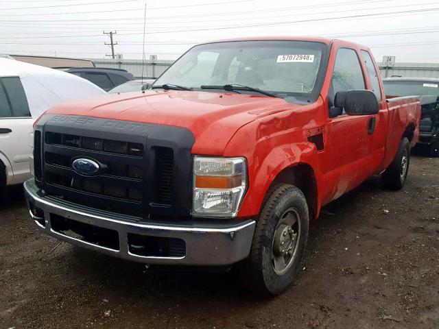 1FTSX20598EB61053 - 2008 FORD F250 SUPER RED photo 2